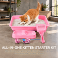 thumbnail image 2 of Pink Small Kitten Starter Kit with Litter Box, Scoop, Feeding Bowl and Toys, 2 of 9