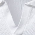 thumbnail image 6 of Mens Old Money Knit Shirts Textured Short Sleeve V Neck Polo Sweater Casual Collared Pullover Stretch Shirt Summer Size S-2XL White, 6 of 9