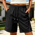 thumbnail image 6 of VBVC Women's Side Stripe Drawstring Athletic Shorts , Casual Running Summer Shorts For Women , Ladies' Lightweight Breathable Shorts with Pockets,Black,XS-3XL, 6 of 8
