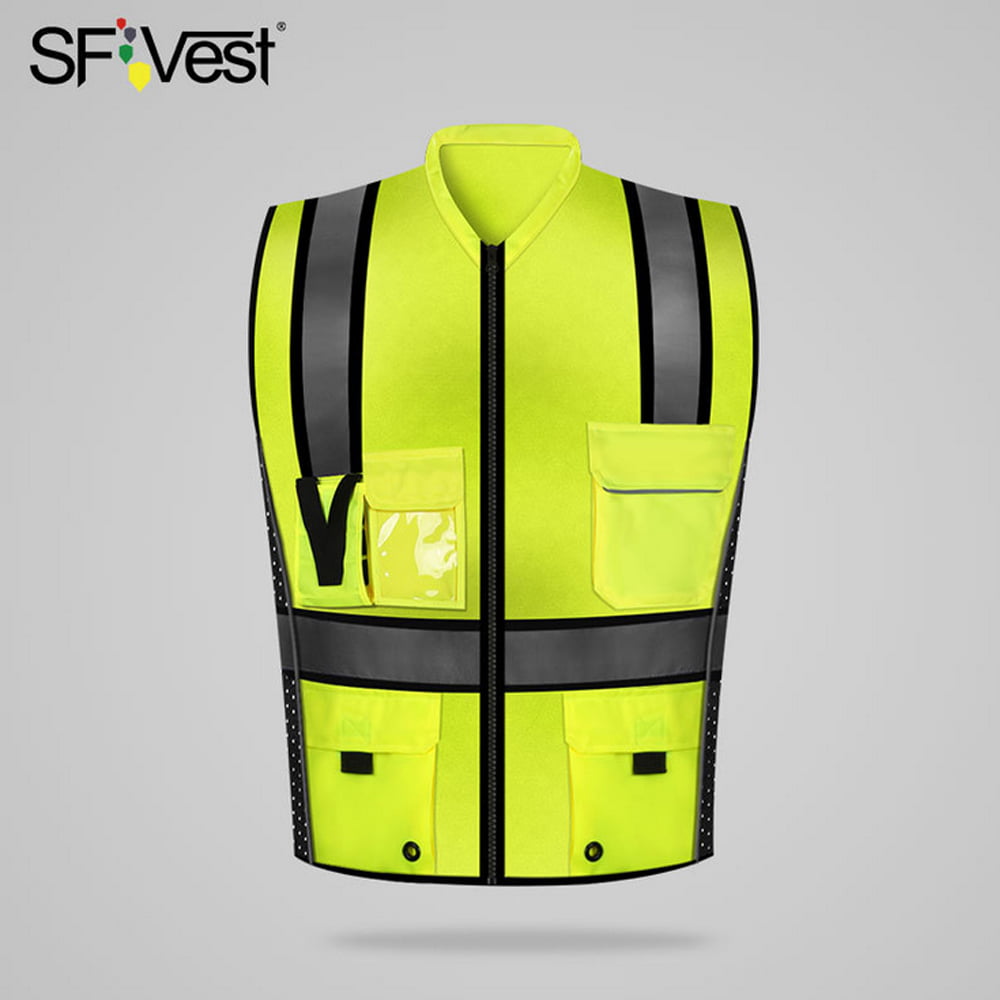 High Safety Security Visibility Reflective Vest Construction Traffic Uniform LB 