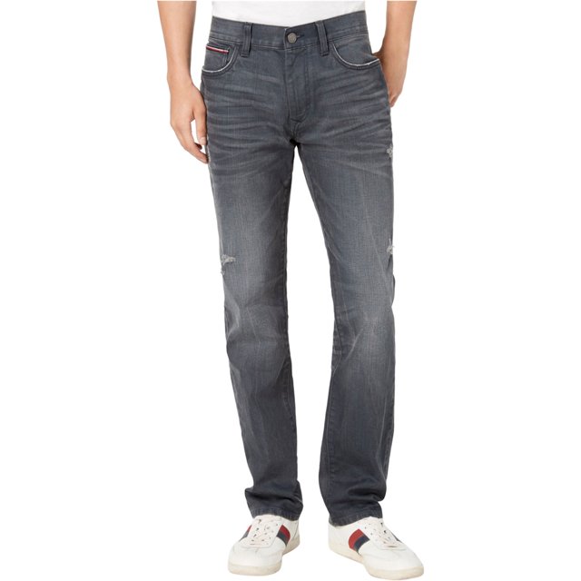 Jeans de Pierna recta revestidos Tommy Hilfiger para hombre gris 40W x 32L