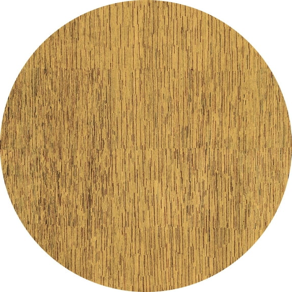 Ahgly Company Indoor Round Abstract Brown Modern Area Rugs, 3' Round