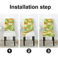 thumbnail image 3 of Halloween Dining Chair Slipcovers Removable Set of 6 Orange Pumpkins Decorative Chair Covers for Office Kitchen Dining Room, 3 of 5