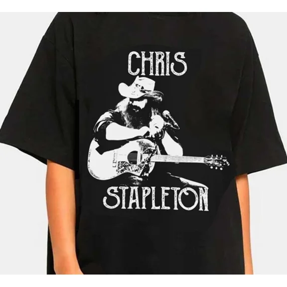 RARE Chris Stapleton T-shirt Black Short Sleeve All Sizes S to 5Xl XZ1047