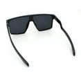 thumbnail image 7 of Kush Manly Futuristic Flat Top Bolt Arm All Black Oversized Racer Sunglasses Shiny Black - Silver Logo, 7 of 7