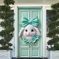 thumbnail image 4 of LHNFT Happy Easter Door Cover Cute Easter Rainbow Bunny Door Cover Happy Easter Party Supplies Easter Welcome Door Porch Sign Banner for Spring Easter Holiday Party Decorations (Door Cover), 4 of 6