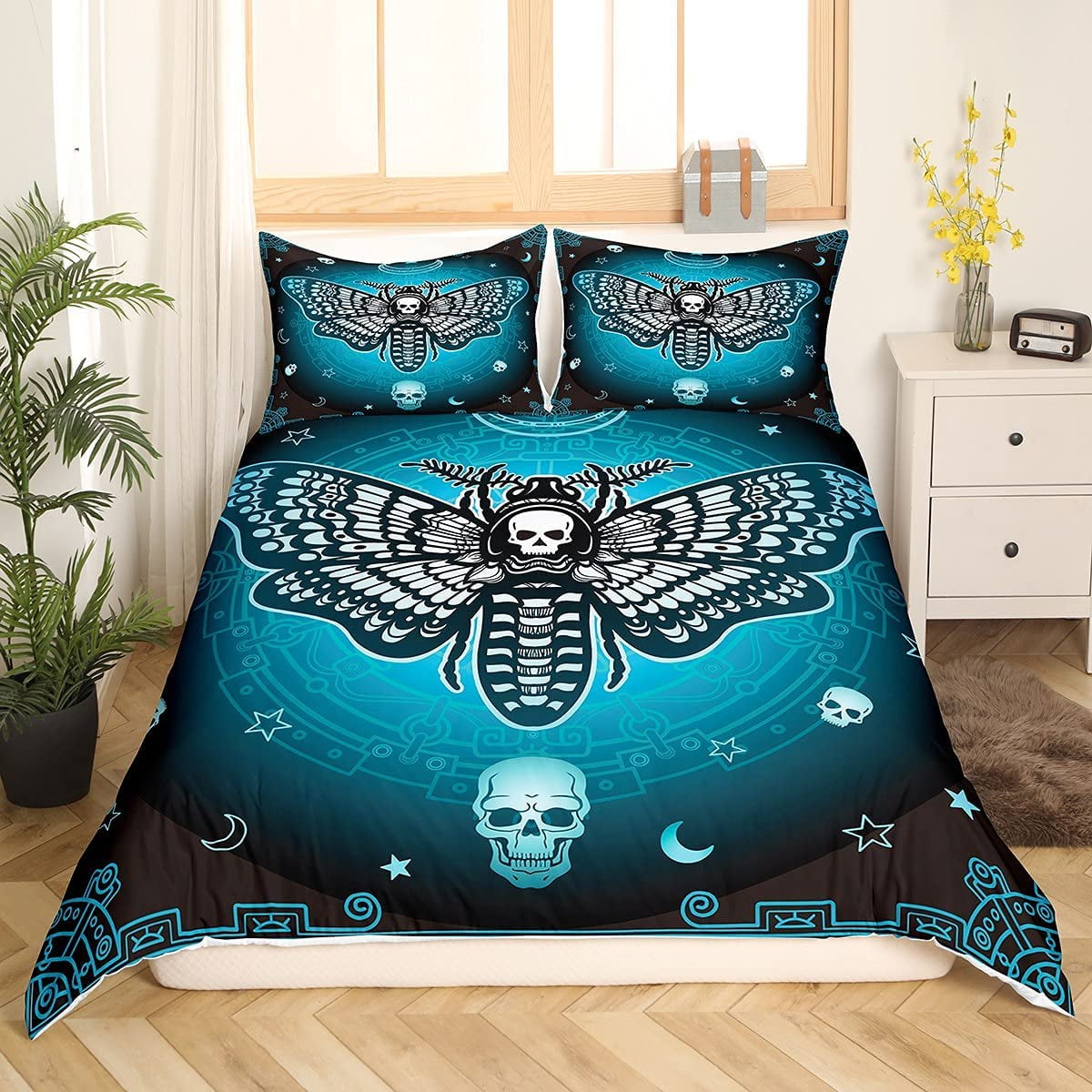 WEIS Skull Duvet Cover Set Twin 2 