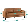 thumbnail image 3 of Naomi Home Marisa Mid-Century Sofa-Color:Tan,Fabric:Air Leather,Style:Sofa, 3 of 15