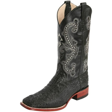 Ferrini Western Boots Mens Cowboy Caiman Gator Print Black 40393-04