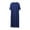 Blue, variant on Wensltd Casual Nightgown for Women Simple Design Versatile Sleepwear Soft Round Neck Nightwear for Home