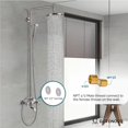 thumbnail image 2 of Shower Faucet Set Exposed 8 Rain Shower 2 Double Knobs Handle Brushed Nickel Triple Function Tub Spout Shower Fixture Combo System Unit Set, 2 of 4