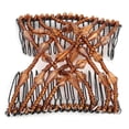 thumbnail image 2 of Peigne extensible à perles magiques pour femmes et filles, épingle à cheveux extensible, couleur café, 2 of 3