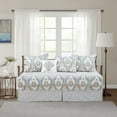 thumbnail image 3 of Home Soft Things 6-Piece Reversible Quilted Daybed Set w/ Bedskirt, Shams & Pillow - Tivoli, 75"x39", 3 of 8