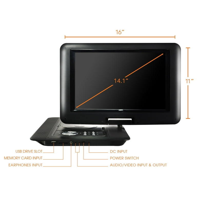 Trexonic Portable 1280 x 800 DVD Player with TFT-LCD Screen Trexonic Portable 1280 x 800 DVD Player with TFT-LCD Screen