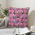 thumbnail image 6 of Fotbe Colorful Cute French Bulldog Pattern Velvet Decorative Throw Pillow Covers with Elegant Piping, Soft Plush Cushion Cover for Sofa, Bed, Car, Office-18"x18", 6 of 8