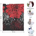 thumbnail image 4 of Red and Black Pioneer Flower Pattern Blanket,Comfortable Soft Flannel Throw Blanket,All Season,Warm Lightweight Blankets for Sofa Bed Couch Living Room Chair,30"x40", 4 of 4