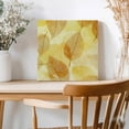 thumbnail image 2 of Framed Canvas Wall Art for Living Room Yellow Transparent Leaves Wall Decor, Ombre Leaf Veins Aesthetic Paintings for Bedroom Office Kitchen Bathroom, Ready to Hang Artwork Wall Pictures 12x12 Inch, 2 of 9