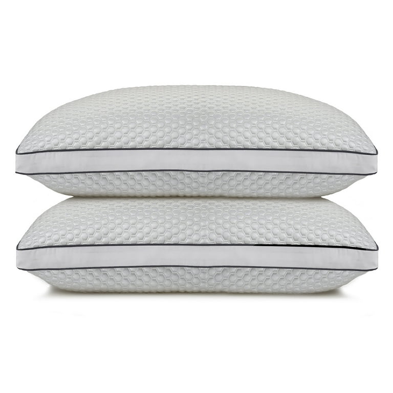 Ella Jayne 2 Pack Overstuffed Luxury Plush Med/Firm Gel Filled Side/Back Sleeper Pillow - Standard