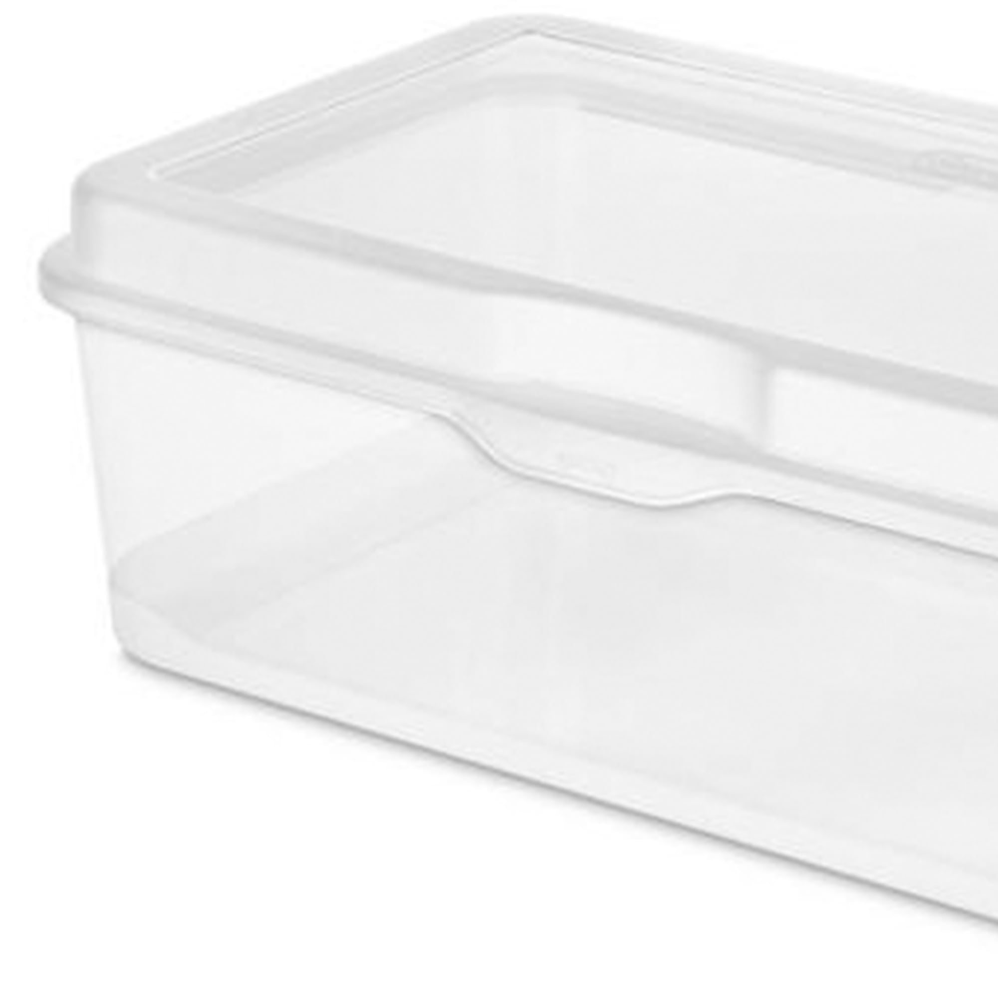 Sterilite 1.95 Gal. Plastic Flip Top Latching Storage Box Tote Container in  Clear (42-Pack) 42 x 18058606 - The Home Depot