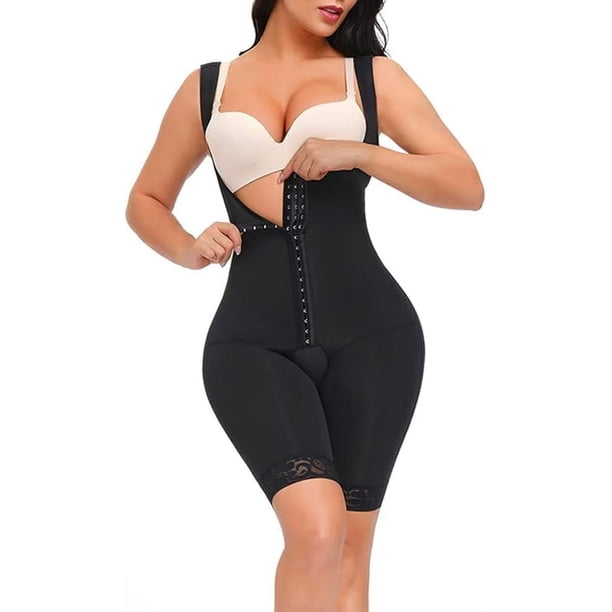 Faja moldeadora de abdomen para mujer, moldeadora de cuerpo completo de compresión posoperatoria con busto abierto