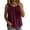 Wine, variant on Women's Plain Sleeveless Tank Top Summer Oversized Crew Neck Basic Tee Tank Flowy Casual Boho Beach Vacation Tops White