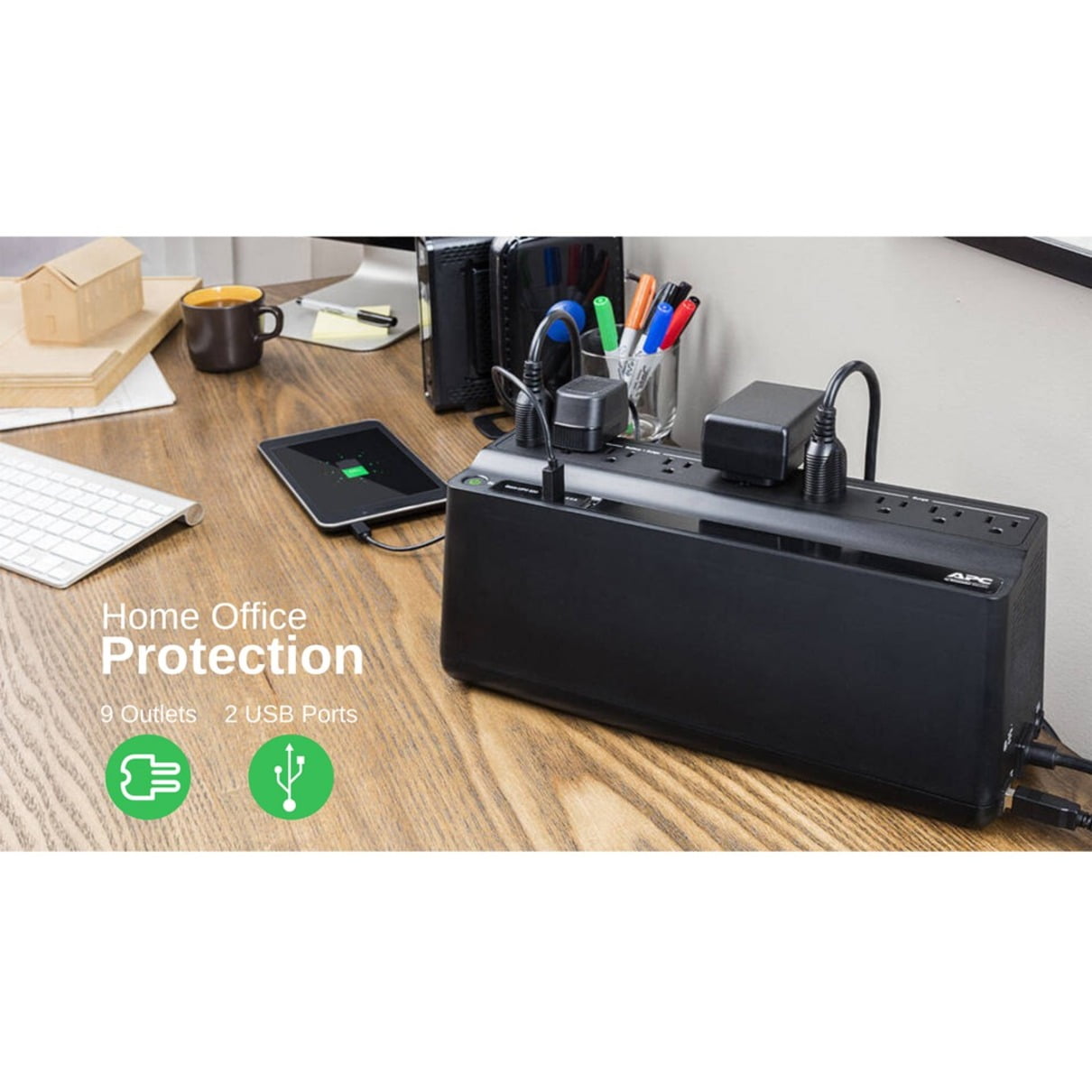 APC Smart-UPS 850 VA Battery Backup System, 9 Outlets, 354 J