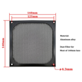 thumbnail image 2 of 140mm Desktop Computer Case Fan Dust Filter Grills Dustproof Case Cover with Screws, Aluminum Frame Mesh, 12 Pack, 2 of 6