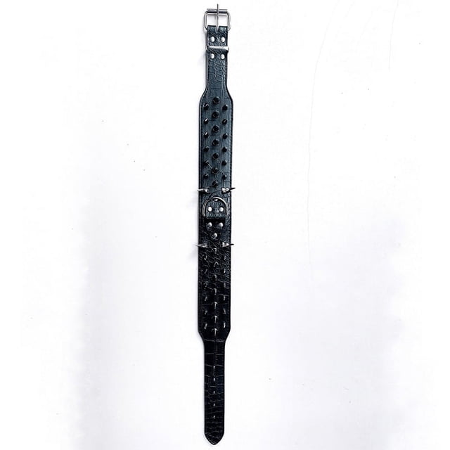 Collar de perro con púas, elegante collar de perro ajustable de cuero de PU con remaches y tachuelas para perros medianos y grandes, color negro