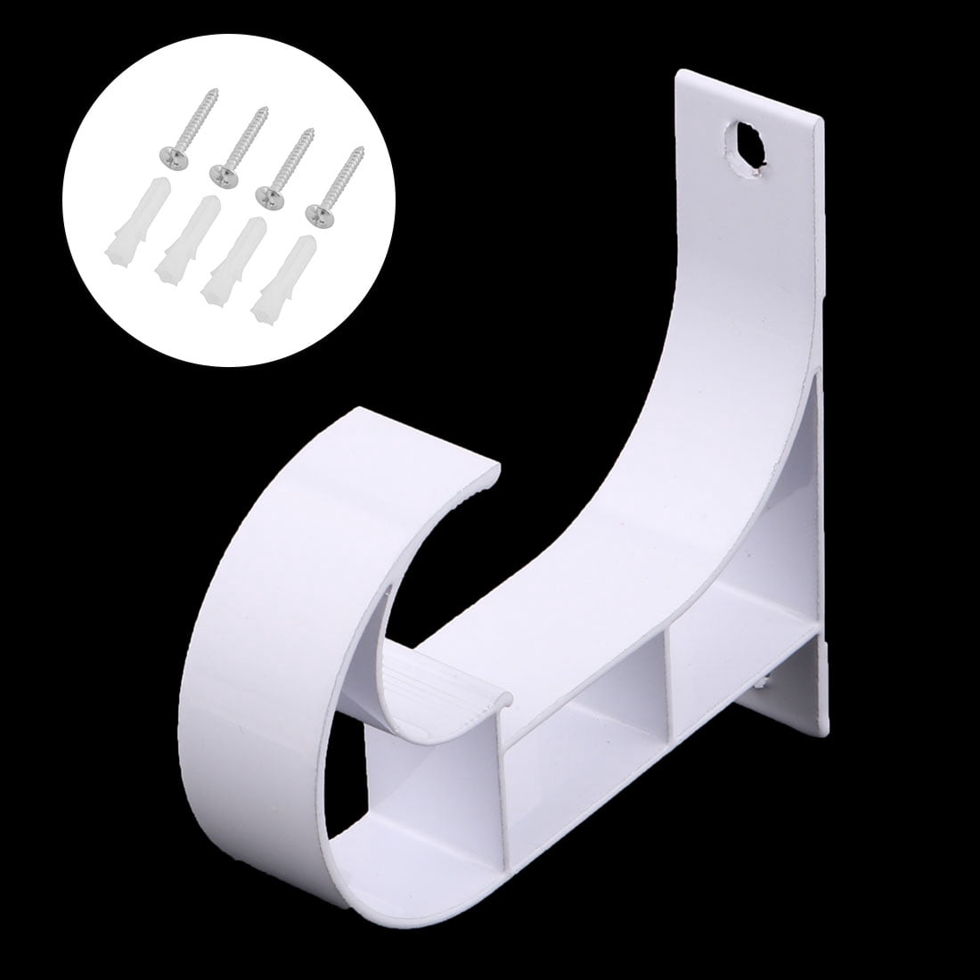 Unique Bargains Window Drapery Ceiling Hanging Holder Wall Curtain Rod Bracket Set of 2