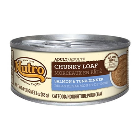 Nutro Adult Cat Chunky Loaf Salmon And Tuna Dinner Canned Cat Food (Pack Of 24)