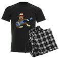 thumbnail image 6 of CafePress - Sock Monkey Blue Guitar Men's Dark Pajamas - Men's Dark Loose Fit Cotton Pajama Set, 6 of 7