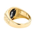 thumbnail image 2 of 14K Black Real Onyx And Natural 0.1 Ctw Diamond Mens Dainty Ring 14K (Yellow Gold Size 11), 2 of 3