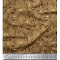 thumbnail image 1 of Soimoi Brown Cotton Voile Fabric Plate & Teacup Beverages Fabric Prints By Yard 42 Inch Wide, 1 of 3