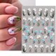 thumbnail image 1 of 6 hojas de pegatinas de uñas de flores en relieve, pegatinas de uñas de flores grabadas, diseños de arte de uñas para niñas, 1 of 6