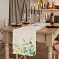 thumbnail image 2 of Farmhouse Green Leaves 60 Inch Table Runner, Vintage Spring Botanical Branch Farmhouse Dresser Scarf Cotton & Linen Tablerunner for Dining/Kitchen Island/Holiday Party Décor 13" x 60", 2 of 9
