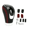 thumbnail image 1 of Gear Lever Knob, Red Stitching Sensitive Gear Stick Head Universal With Replaceable Paster For Car, 1 of 8