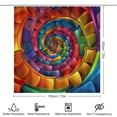 thumbnail image 2 of Colourful And Abstract Spiral Shower Curtain Sets 4 Piece Rug Toilet Lid Cover And Non-Slip U Shape Mat Abstract Art Waterproof Shower Curtain for Bathtub Decor, 2 of 8