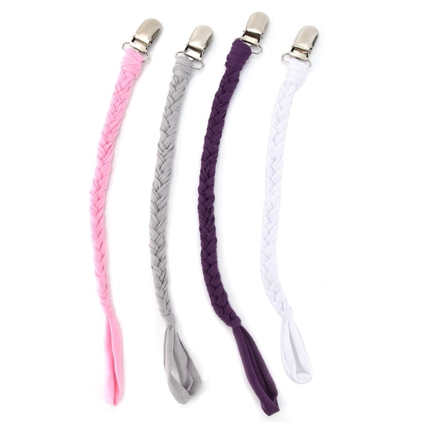 Estuches con correas para chupetes, clip para chupete de bebé, clip para chupete para niño y niña, clip para chupete largo, materiales ecológicos