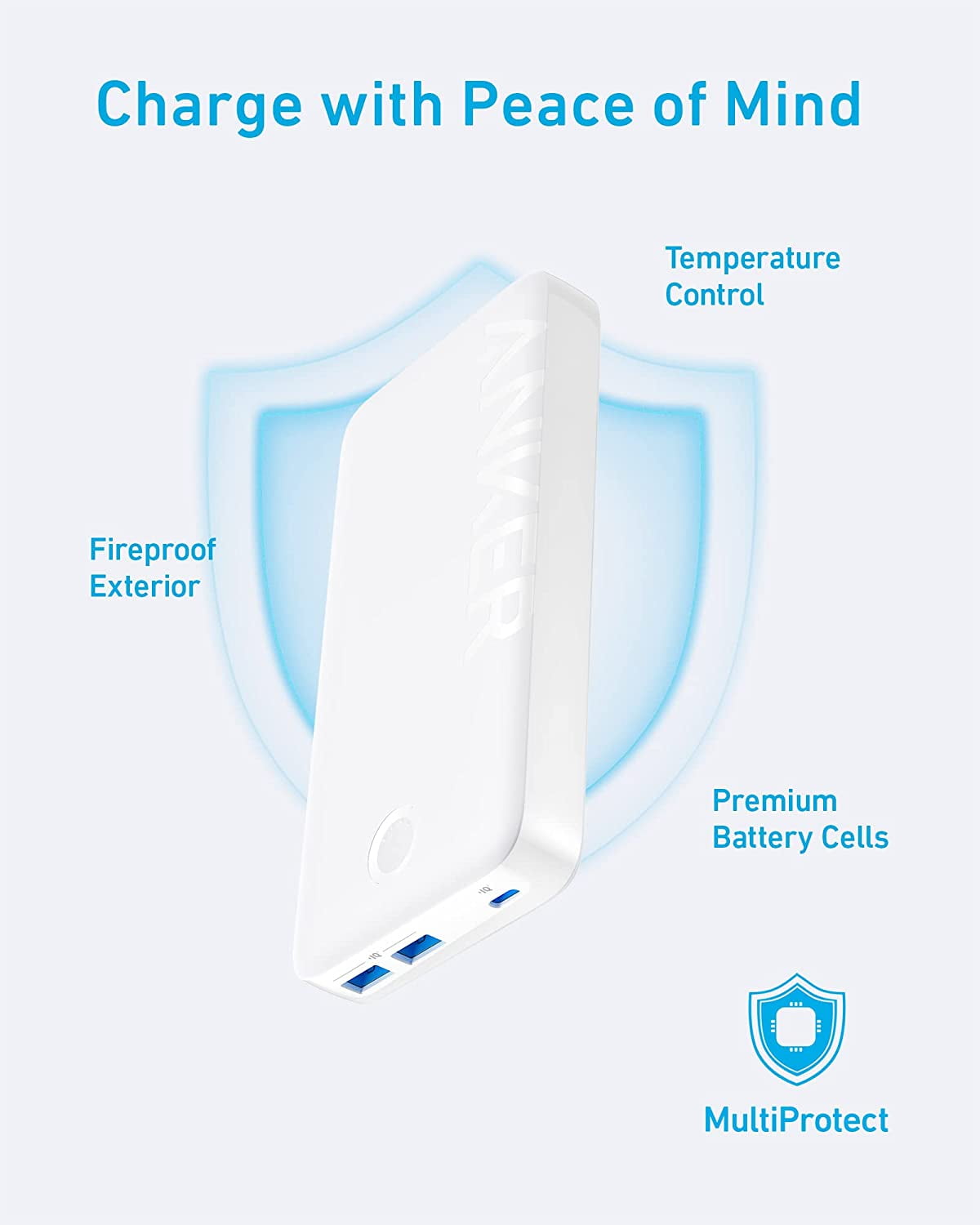 Anker Power Bank, 20,000mAh Portable Charger with USB-C Fast Charging, Works for iPhone 15/15 Plus/15 Pro/15 Pro Max, iPhone 14/13/12 Series, Samsung, iPad Pro, AirPods, Apple Watch, and More