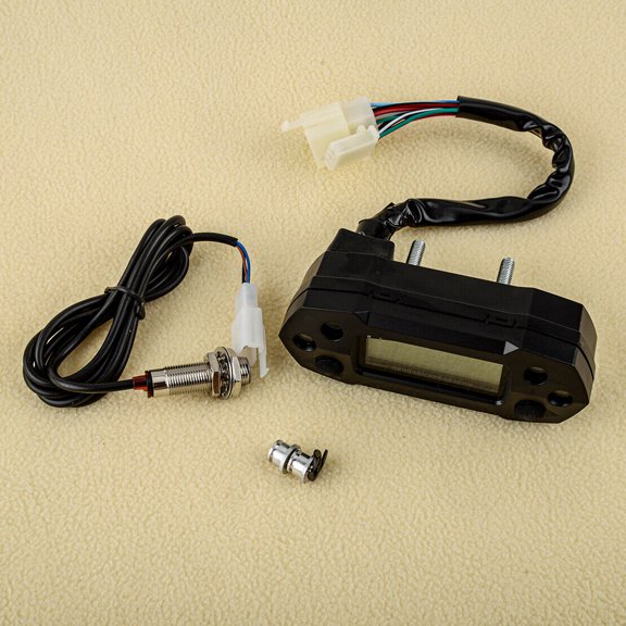 12V Motorcycle Scooter LCD Digital Speedometer Odemeter Tachometer with Sensor