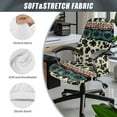 thumbnail image 5 of Xixirimido Cow Spot Aztec Tribal Print Office Chair Covers Computer Universal Stretchable Chair Covers Desk Chair Armrest Covers High Back Slipcovers for Rotating Chairs, Large, 5 of 6