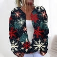 thumbnail image 2 of Idoravan Oversized Cardigan Sweaters for Women Plus Size 5X Women's Christmas Printed Knitted Cardigan Button Coat Multicolor XXXXXL, 2 of 5