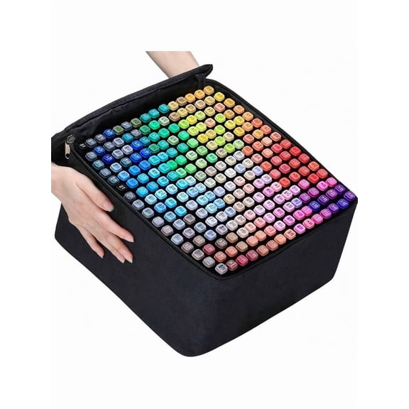 80 Colors Dual Tip Artist Alcohol Markers Set with Carrying Case - Perfect for Coloring, Drawing, Sketching, Card Making and Illustration - Ideal for Adults