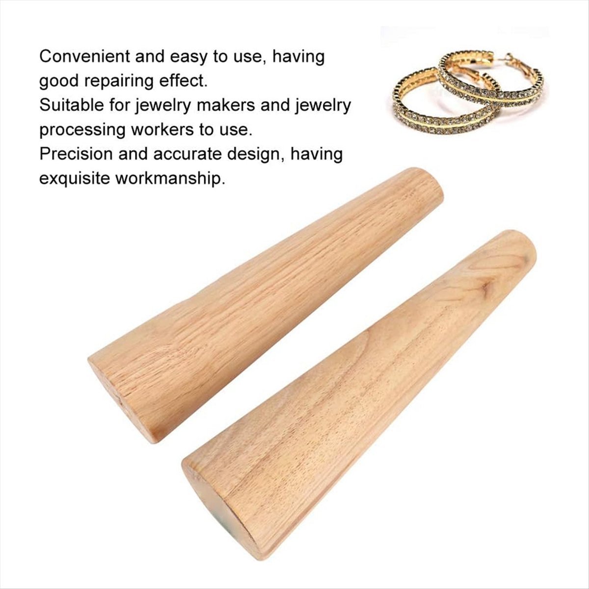 Set of 2 Bracelet Mandrel, Oval Shape Wooden Bracelet Bender, Bracelet Making Stick, Jewelry Making Tools