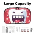 thumbnail image 3 of Tiny Teeth Waterproof Oxford Cloth PC Case Travel Organizer Charge Cord Storage Box, 5.9x9.44x3.14 in, Black, 3 of 6