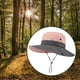 thumbnail image 3 of Sombrero de pescador de ala ancha de malla plegable con protección UV para mujer, ideal para verano, playa, pesca, uso al aire libre. Sombrero de playa para mujer, malla, cola de caballo alta, ala, 3 of 8