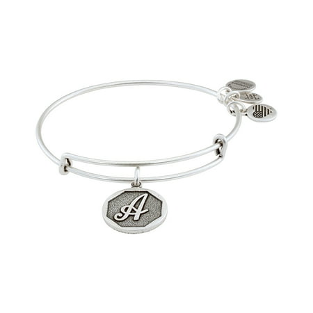 Alex and Ani Initial Charm Adjustable Wire Bangle Bracelet