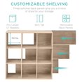 thumbnail image 3 of XPOPR 9-Cube Storage Organizer, 13.5in Shelf Opening, Bookcase, Display Shelf, Customizable w/ 3 Removable Back Panels – Light Oak, 3 of 5