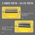thumbnail image 3 of Pet Deing Comb, 2 Sided Undercoat Rake Ging Tool For Cats Dogs Ergonomic Deing Comb, 3 of 5