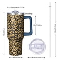 thumbnail image 2 of Leopard Print 40oz Tumbler– Stainless Steel Insulated Tumbler with Handle and Straw, Large Capacity Travel Cup for Hot & Cold Drinks, 2 of 6